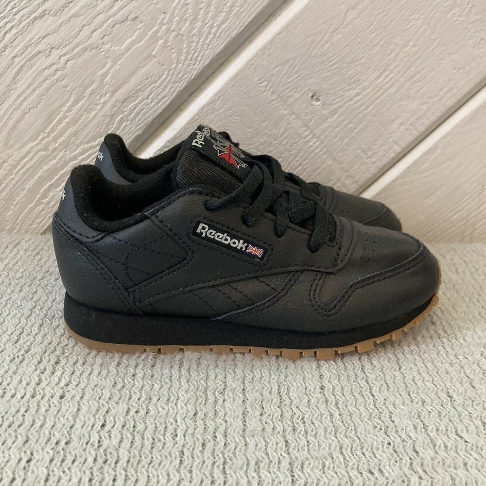 Reebok Classic Peek N’ Fit Black Shoes V69625 Toddler Size 10 Preowned